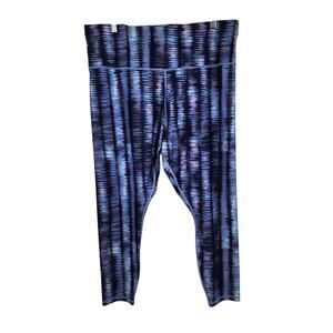 Athleta Shoreline Shibori Enchanted Blue Elation 7/8 Tight Leggings Plus Size 2X